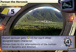 Pursue the Harcesis, Kheb